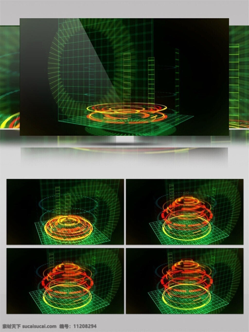 绿色 炫彩 光环 动态 视频 光束 红色 星际 高清视频素材 3d视频素材 电脑屏幕保护