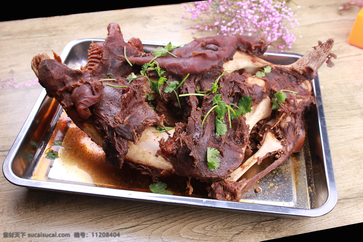 卤牛头 牛头 牛骨 牛骨头 牛肉 牛角 牛头肉 餐饮美食 西餐美食