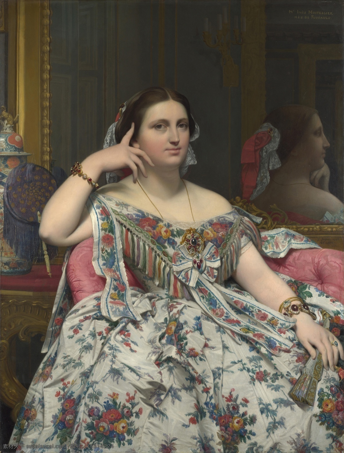 莫泰 希尔 夫人 安格尔 油画 新古典 古典油画 肖像 写实油画 绘画书法 文化艺术
