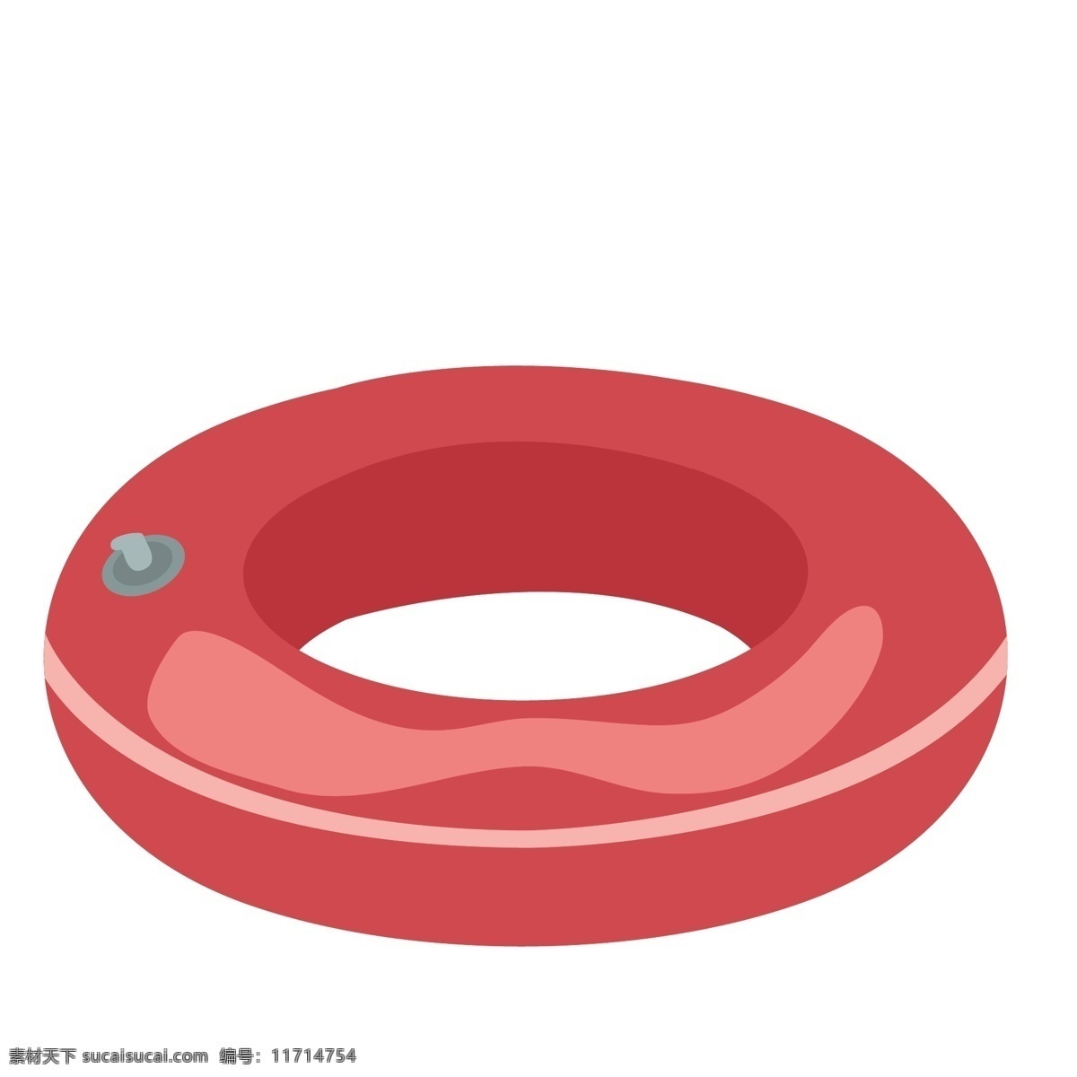 红色 圆形 游泳 圈 装饰 游泳圈 卡通 彩色 小清新 创意 矢量 商务 科技 办公 元素 现代 简约 图案