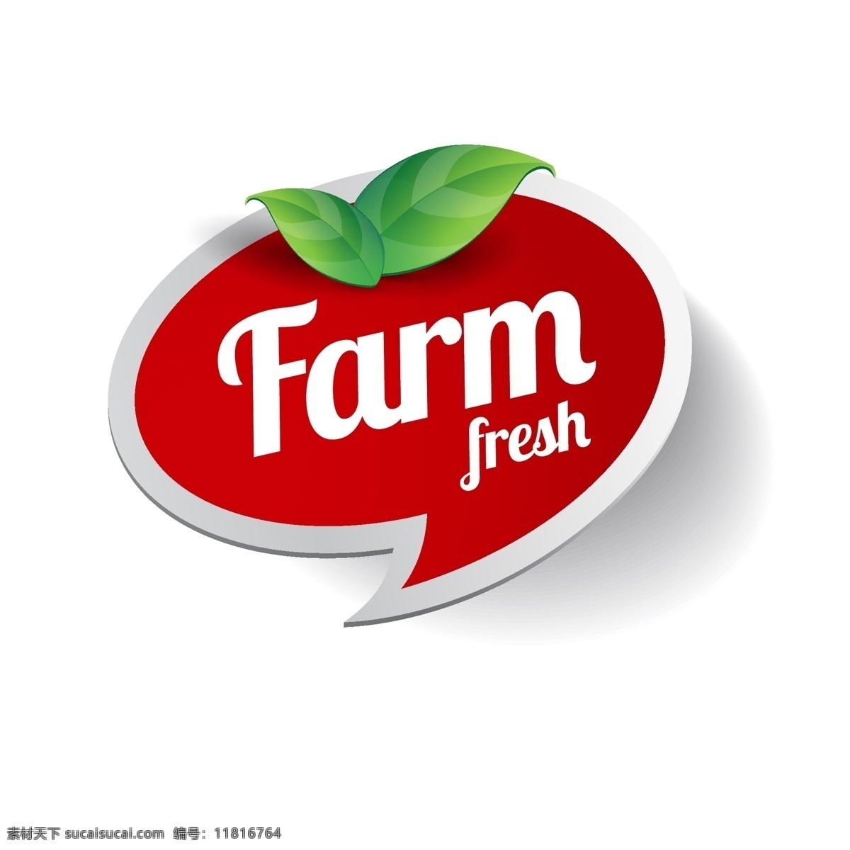 对话框 标志 logo设计 绿叶 图标 叶子 farm faem fresh 矢量图 其他矢量图