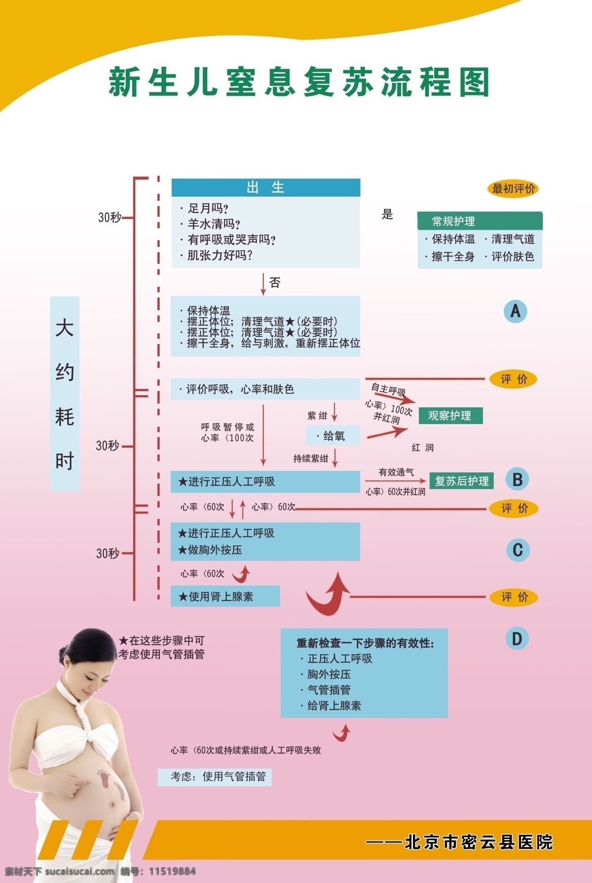 新生儿 窒息 复苏 流程图 脚印 展板背景 背景 医院流程图 产房流程图 医院展板 分层 源文件