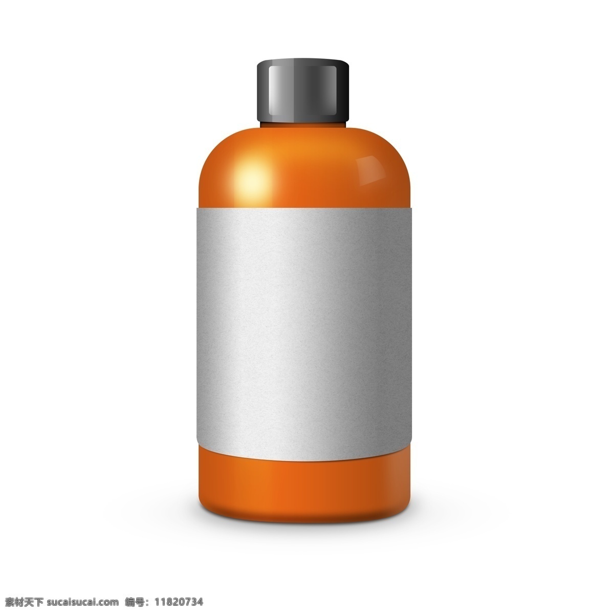 手绘 橘 色 塑料 瓶子 手绘瓶子 手绘塑料瓶子 塑料瓶 橘色塑料瓶