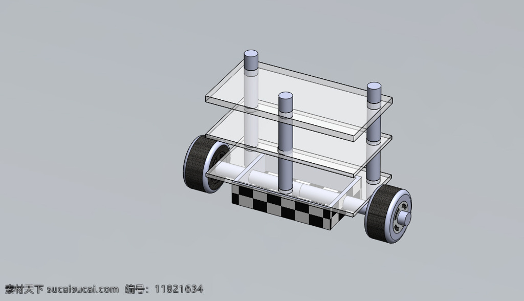 平衡 机器人 机械设计 3d模型素材 电器模型