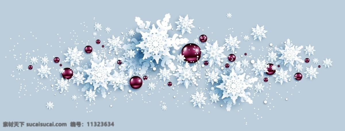 圣诞 雪花 吊球 白色 质感 节日 挂饰 矢量 高清图片