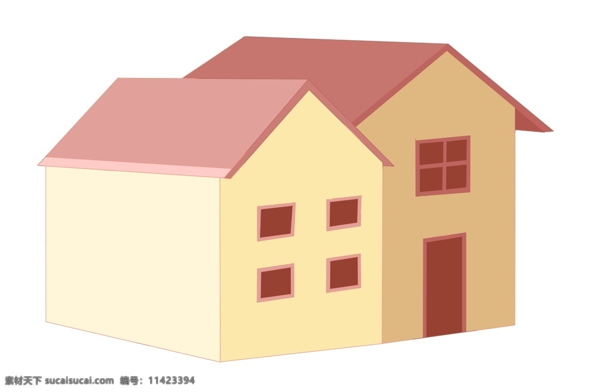 房屋 建筑装饰 插画 房屋建筑 黄色的房屋 漂亮的房屋 创意房屋 立体房屋 房屋住房 精美房屋