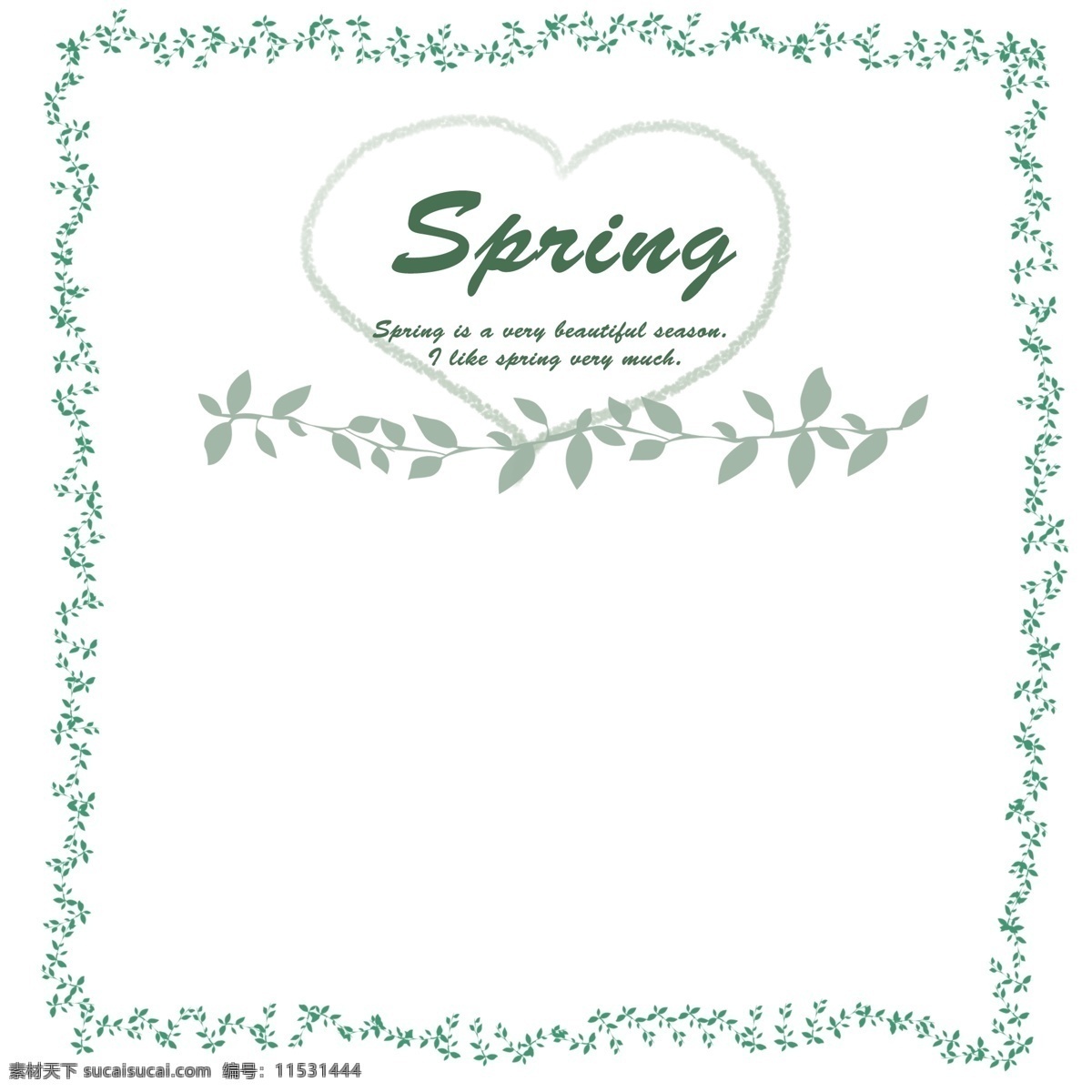 春季 小清 新绿 色系 春天 手绘 树叶 边框 小清新 绿色系 手绘树叶 卡片 相框 纹理 树叶肌理 框框
