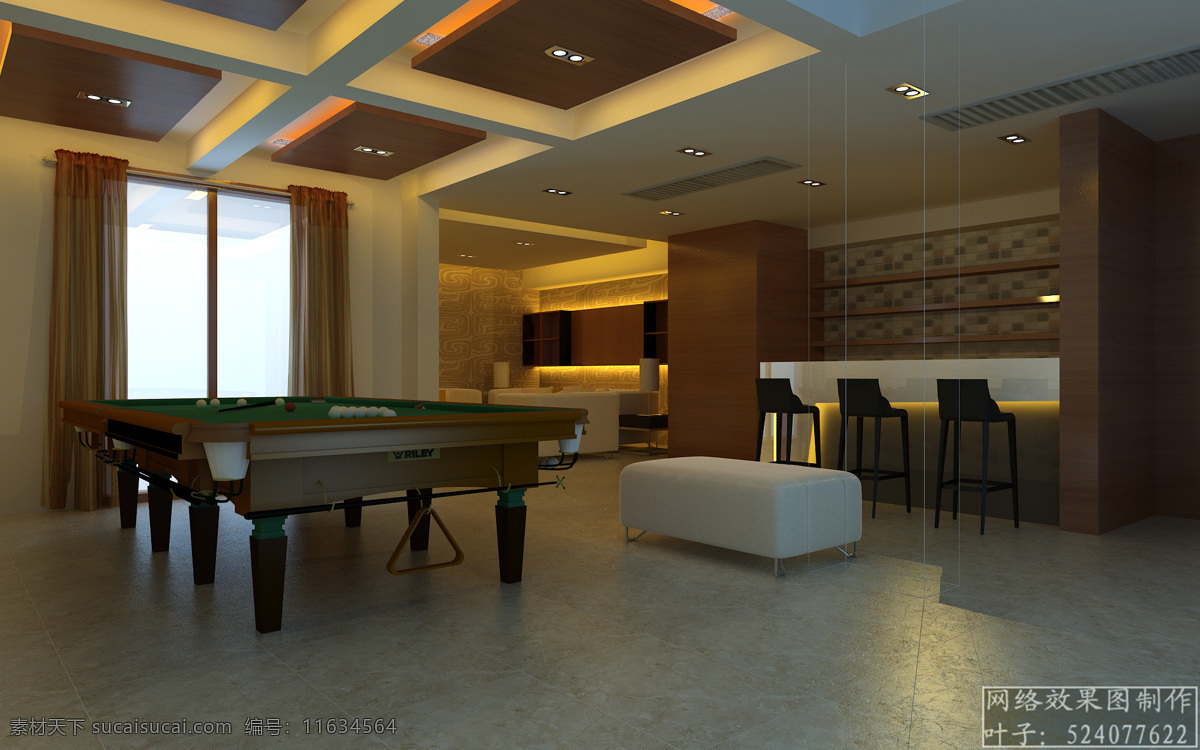 地下室 3d效果图 环境设计 室内设计 装饰素材
