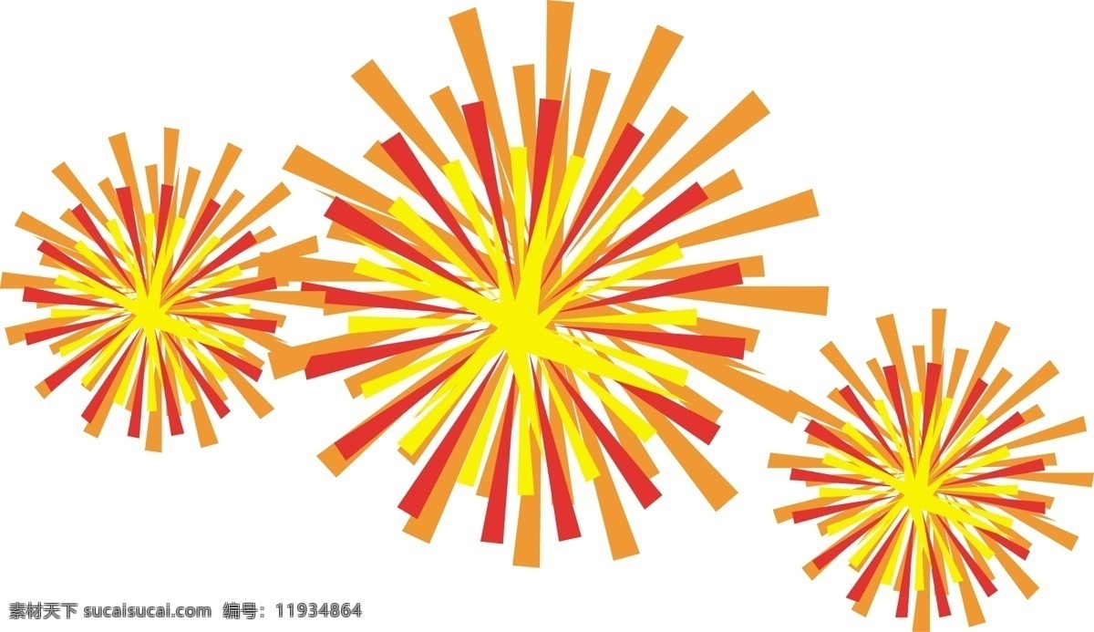 喜庆 爆竹 烟花 矢量图