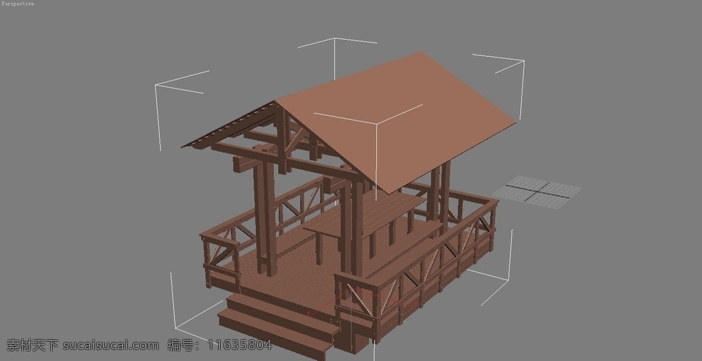 公园亭子 亭子模型 亭子效果图 木头亭子 模型 3d max 3d设计作品 室外模型 3d设计模型 源文件