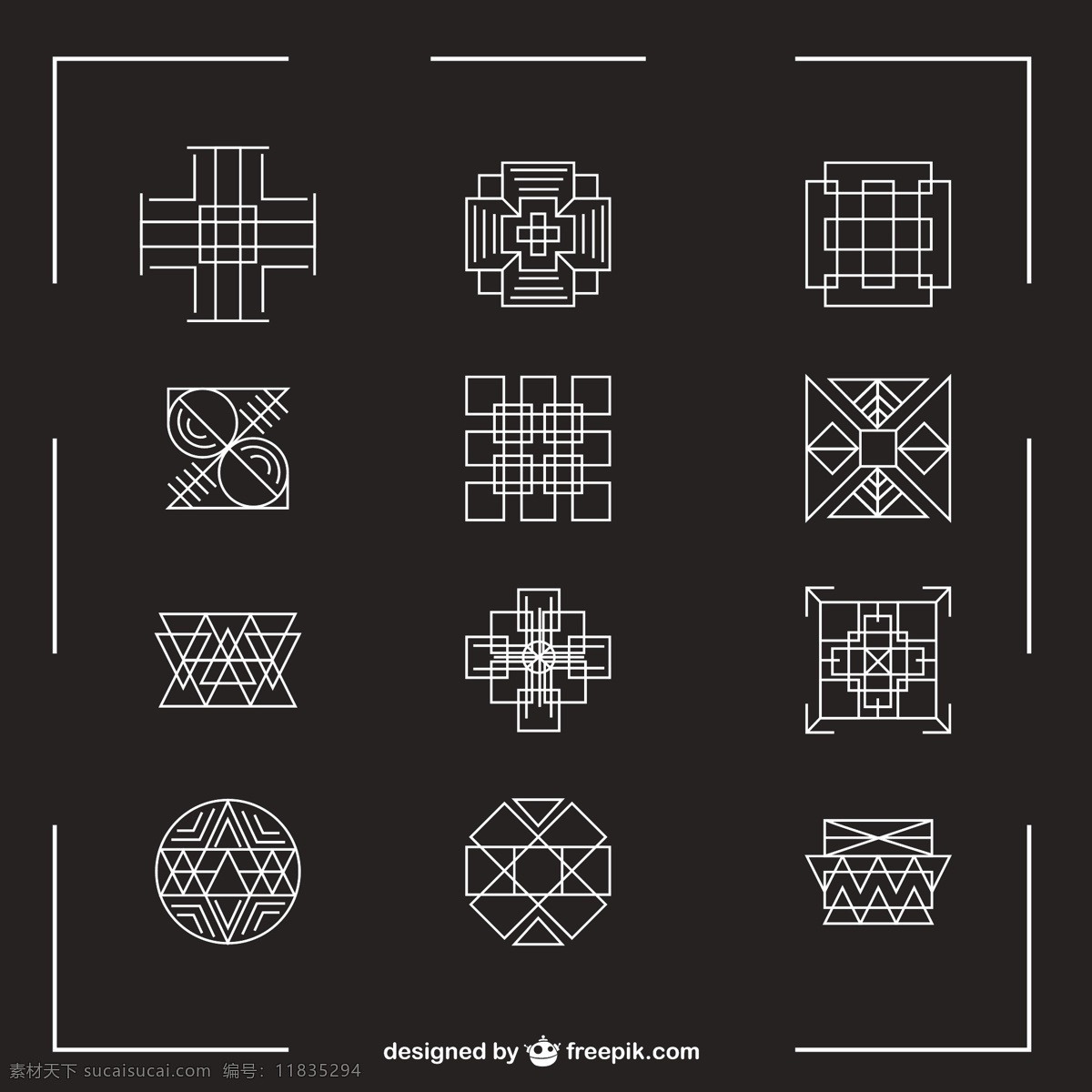 线性 几何 符号 集 抽象 装饰 线条 形状 化学 抽象线 未来 元素 几何图形 精神 集合 黑色