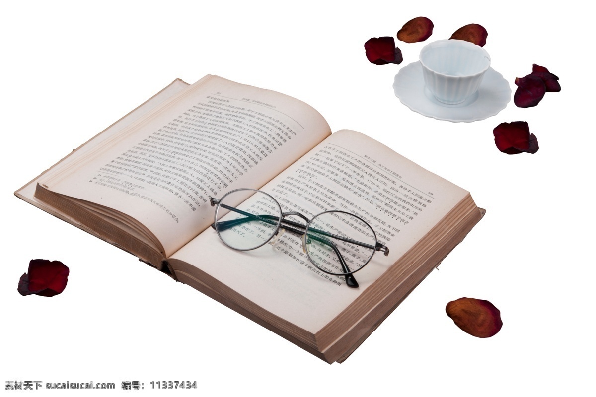 眼镜 茶杯 杯子 花瓣 打开 书本 笔记 简约 老花镜 知识 课本 读书 阅读 上课 学习 书写 文具