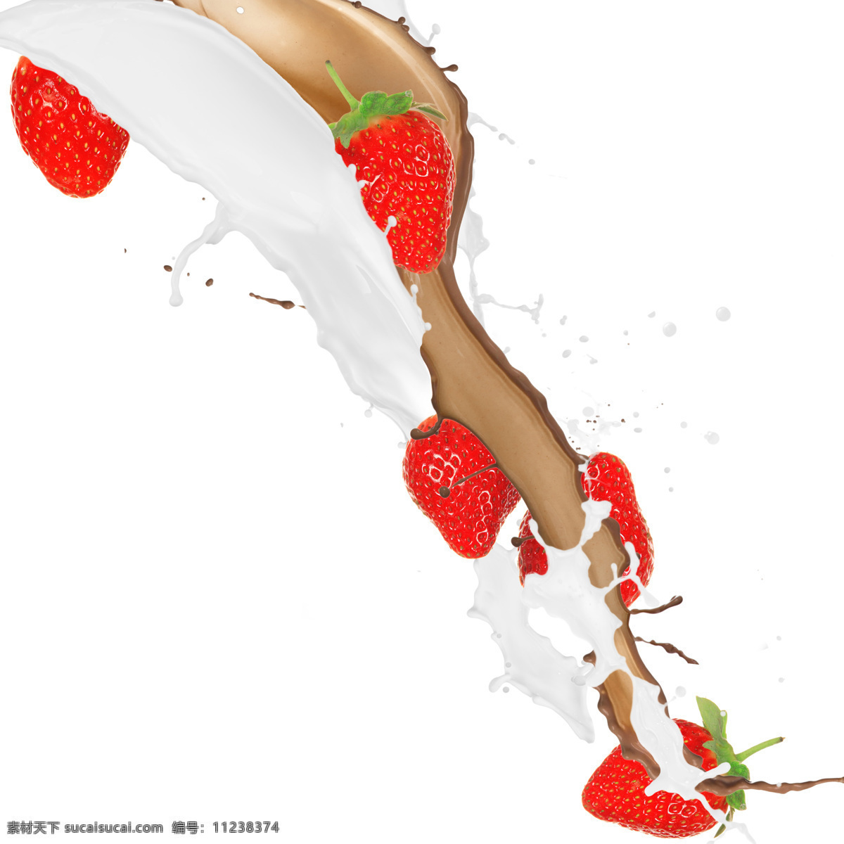 草莓 牛奶 巧克力 水果 飞溅 动感牛奶 动感水花 蔬菜图片 餐饮美食