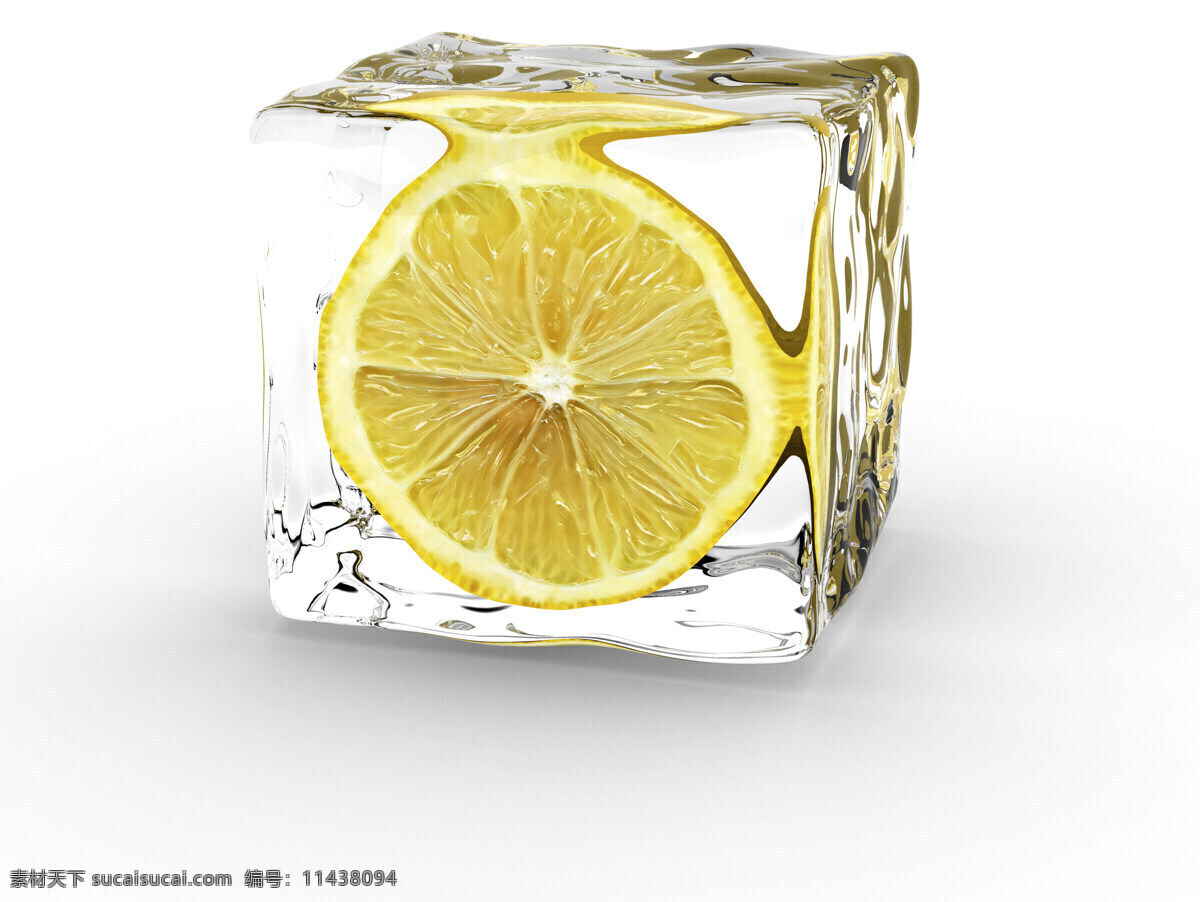 冰 住 柠檬 冰块 黄柠檬 高清柠檬 冰住的柠檬 切开的柠檬 生物世界