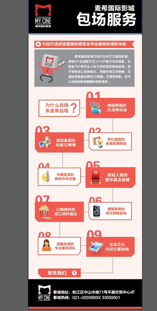 电影 信息图 爆米花 包场 排版