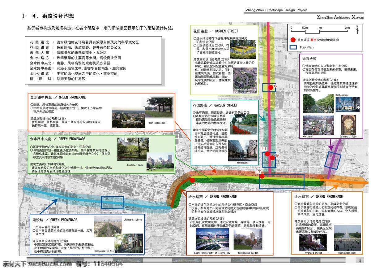 郑州 城市 景观 大道 概念性 规划设计 投标 文本 园林 方案文本 公共 规划 白色