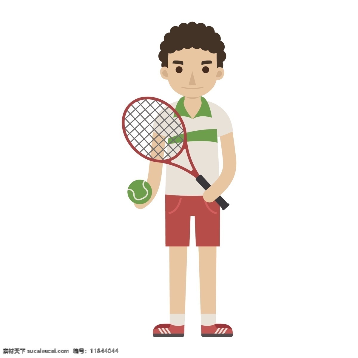 卡通 网球 男孩 矢量 卡通男孩 运动员 网球运动员 男性 男性运动员 卡通运动员 卡通网球
