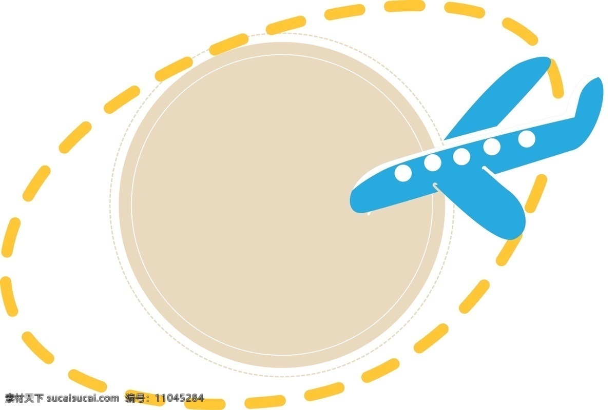 飞机 装饰 图案 背景 元素 圆圈 标签