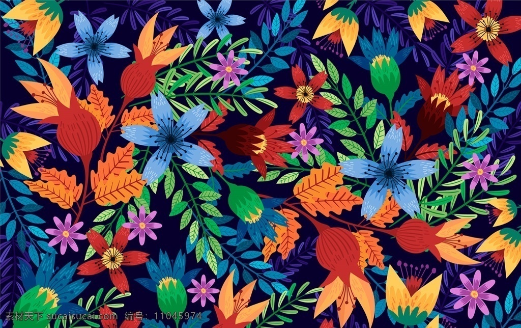 彩色 手绘 植物 花卉 背景 底纹 背景底纹 植物花卉背景 插画 插图 装饰画 装饰 底纹边框