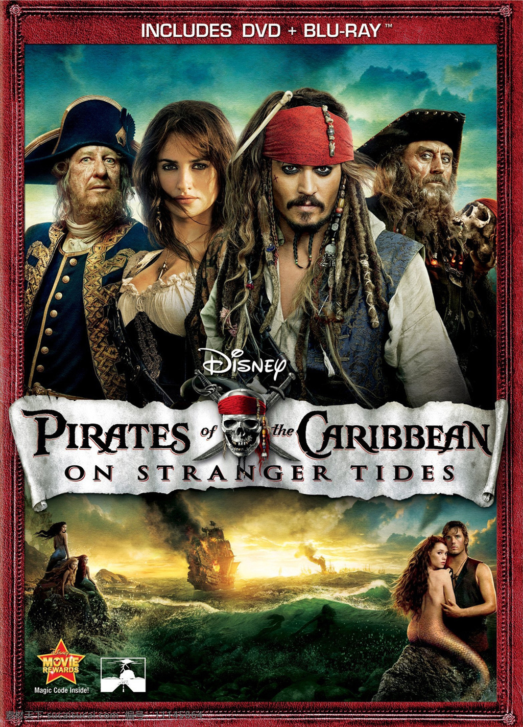 加勒比海盗4 加勒比海盗 海报 招贴 传单 电影海报 杰克 航海 宝藏 海盗 影视娱乐 文化艺术