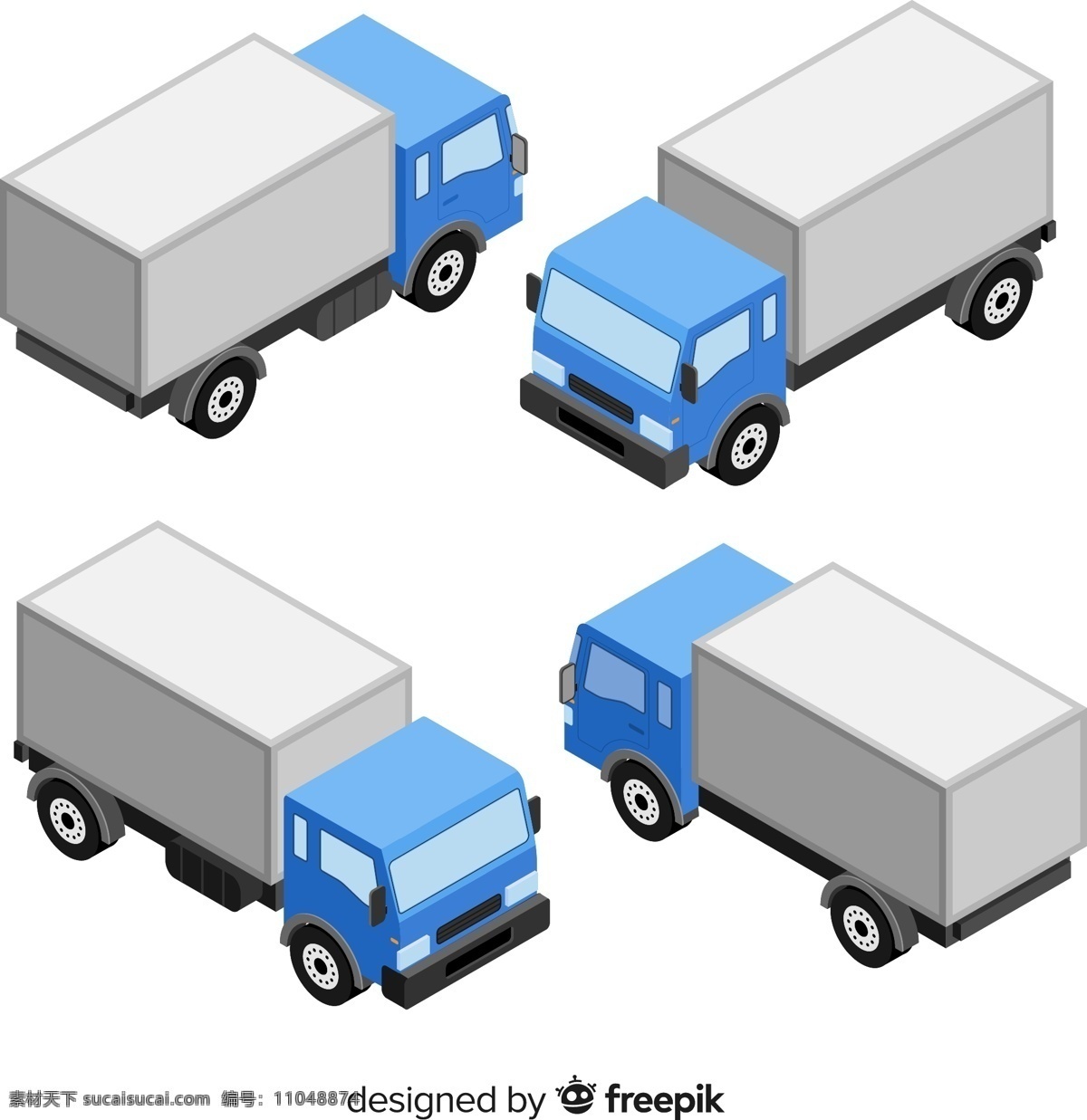 立体 卡车 运输 货车 车辆 矢量 高清图片