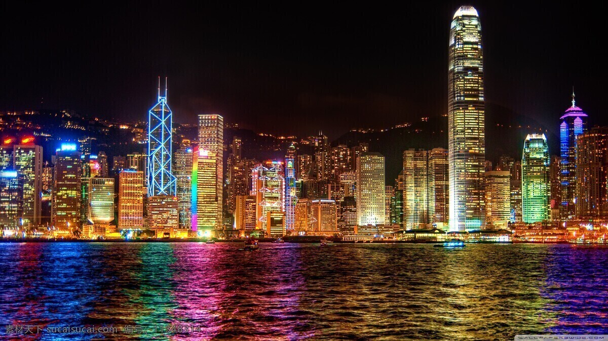 灯光 夜景 香港夜景 维多利夜 城市夜景 海边夜景 城市景观 建筑园林 建筑摄影