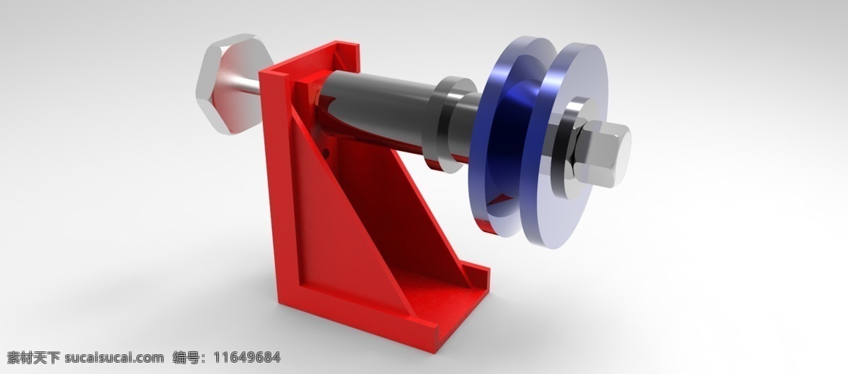 皮带轮 支架 支持 滑轮 3d模型素材 其他3d模型