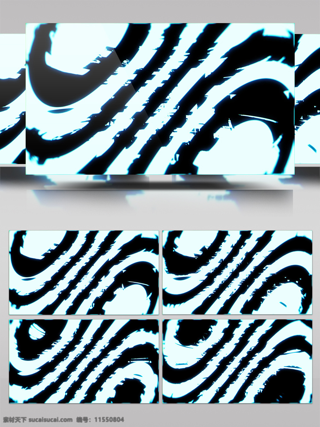 黑白 曲线 视频 曲折线条 条纹花色 三维动态类 几何魔法 空间几何变换 3d视频素材 特效视频素材