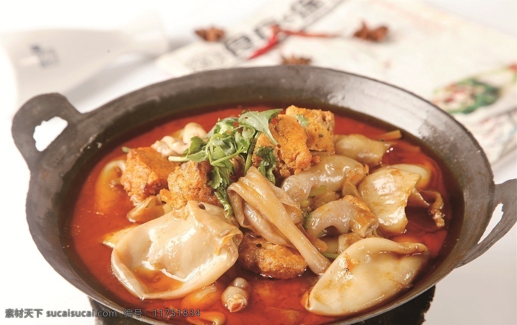 干锅鱼杂 美食 传统美食 餐饮美食 高清菜谱用图