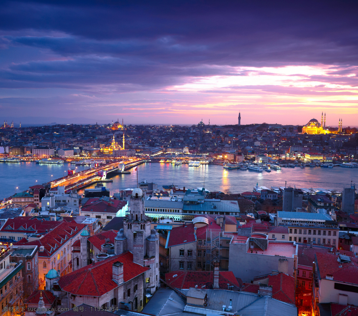 伊斯坦布尔 夜景 城市风景 土耳其风景 风光 美丽风景 城市风光 环境家居