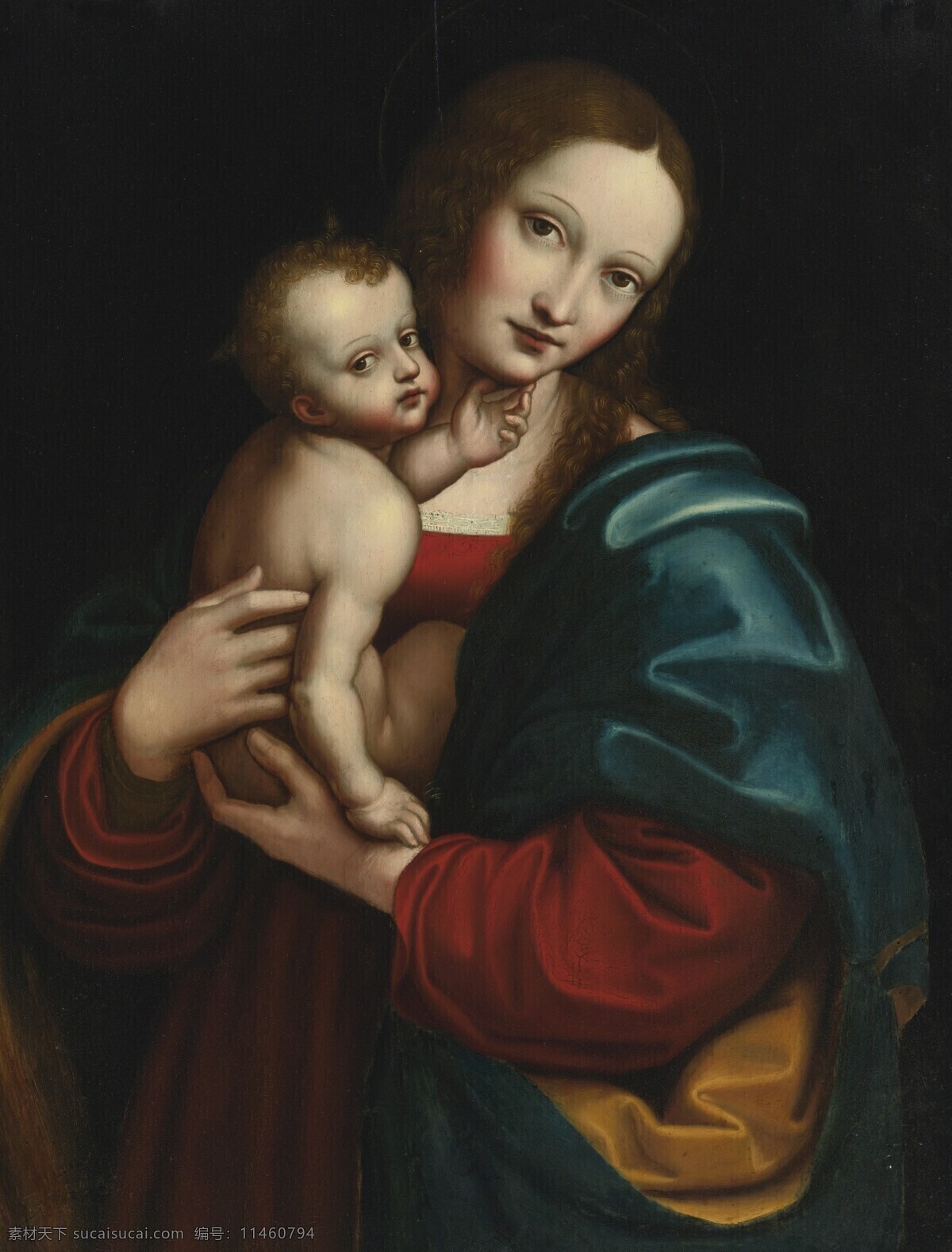 圣母与圣婴 圣母玛丽娅 基督 耶稣 母子情深 宗教油画 古典油画 油画 绘画书法 文化艺术