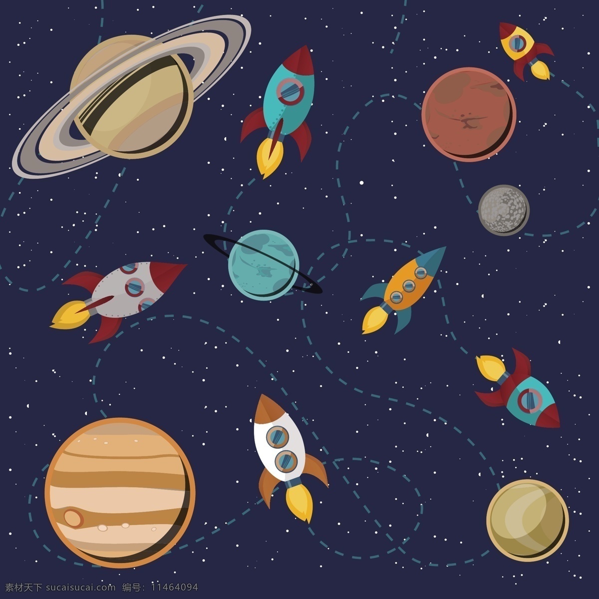 外 太空 宇航员 主题 插画 扁平化 矢量插画 创意装饰 图案设计 宇航员主题 外星 旅行 星空 飞船 插画图案 儿童卡通 宇宙 太空探索 星球 星体 动漫动画