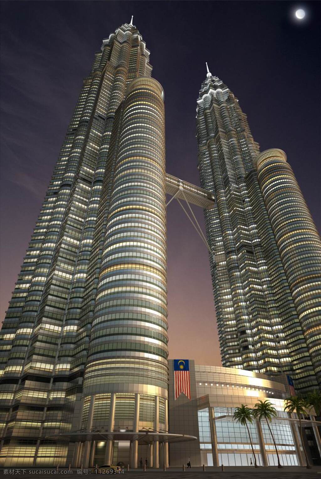 马来西亚 双塔 3d 模型 max 设计素材 其它模型 三维模型 建筑装饰 黑色
