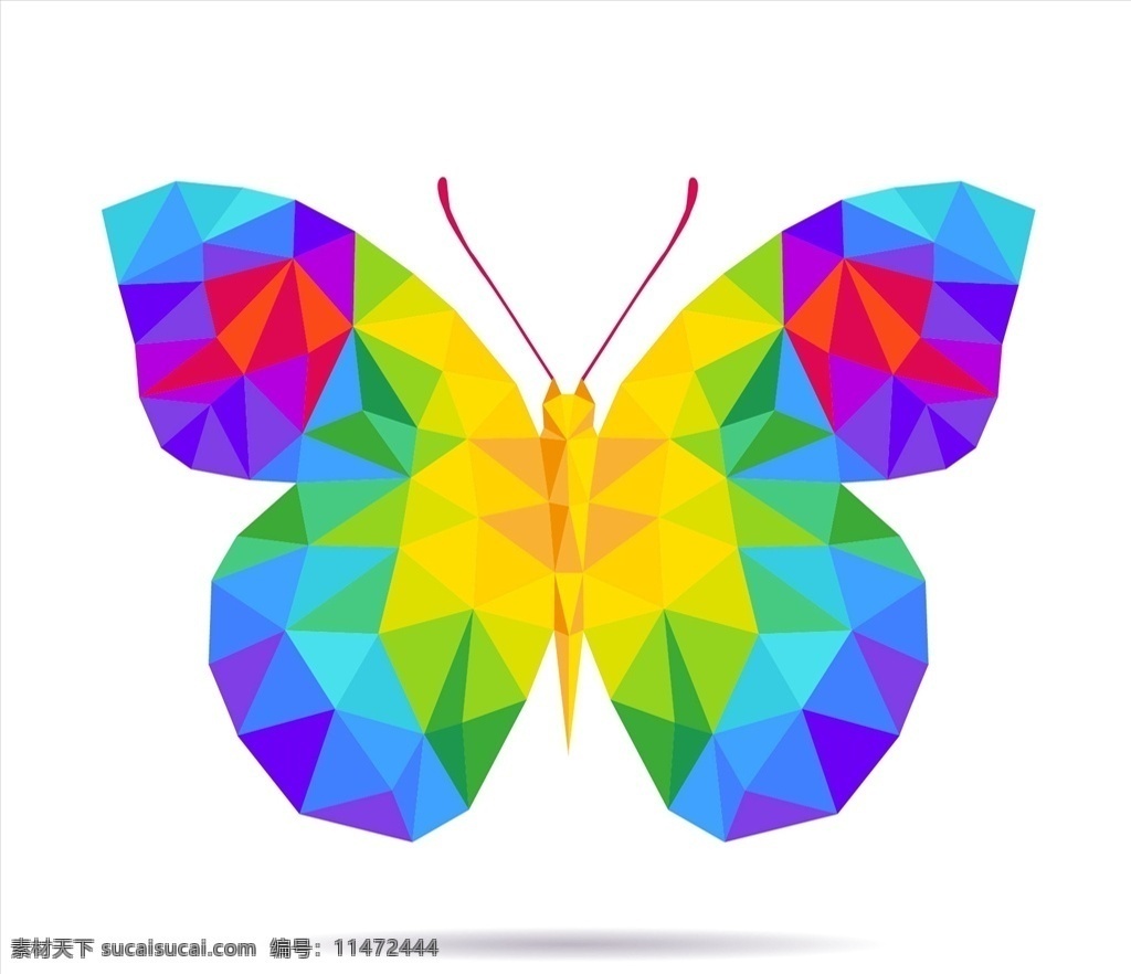 多边形蝴蝶 几何 蝴蝶 动物 多边形 飞行 昆虫 图标 高清 源文件