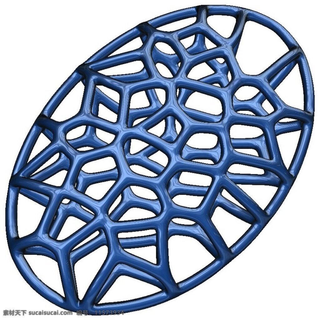 椭圆形 voronoi 吊坠