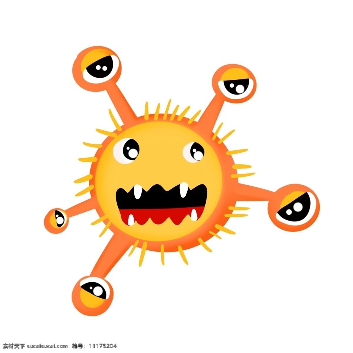原核 生物 细菌 插画 原核的食物 卡通插画 细菌插画 病菌 细胞膜 细胞质 核糖体 黄色的细菌