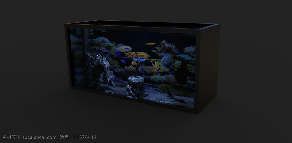 简单 水族馆 鱼 3d模型素材 其他3d模型