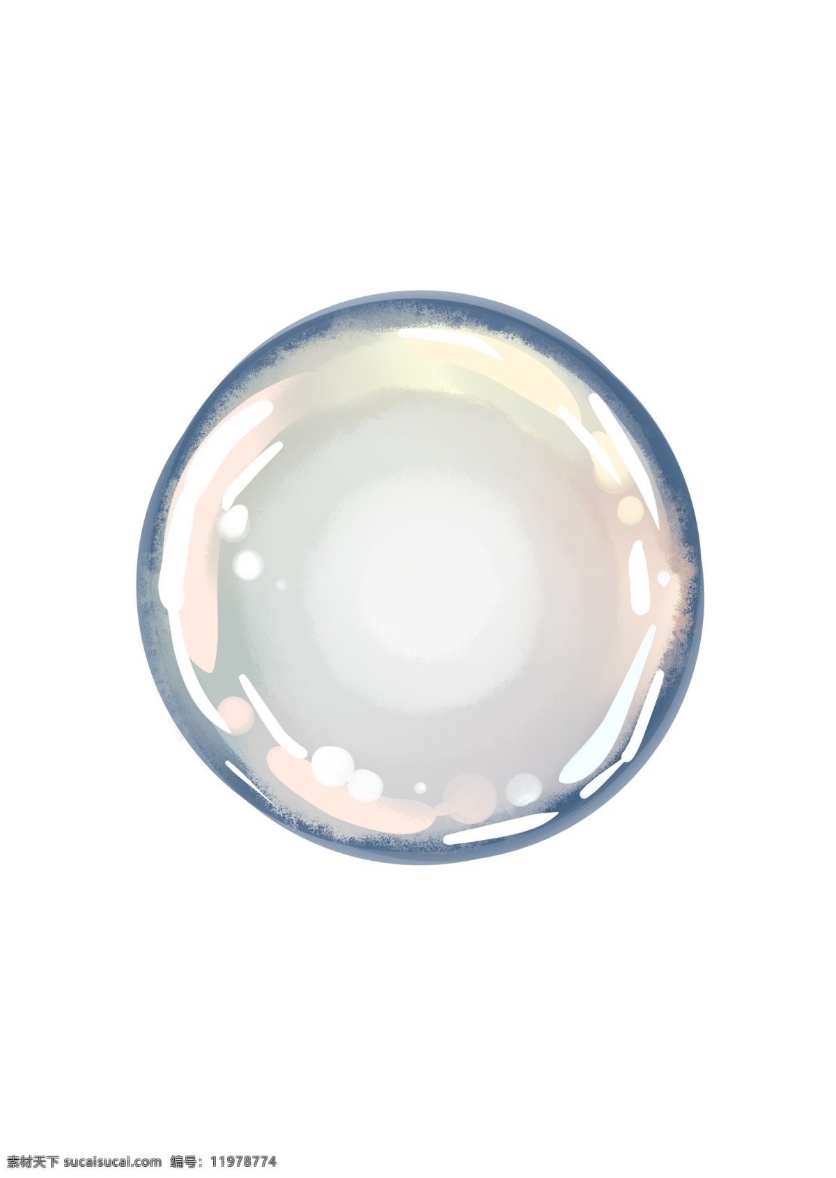 漂浮 透明 气泡 插画 透亮
