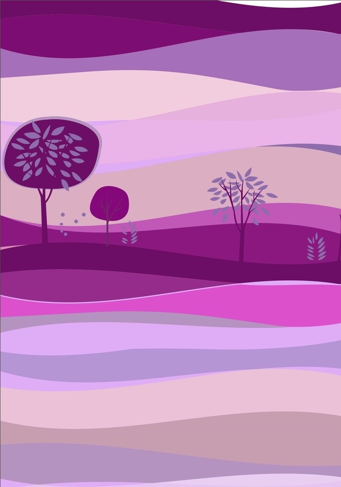 花海背景 花海 树木 紫色 河流 背景 平面设计 底纹边框 抽象底纹