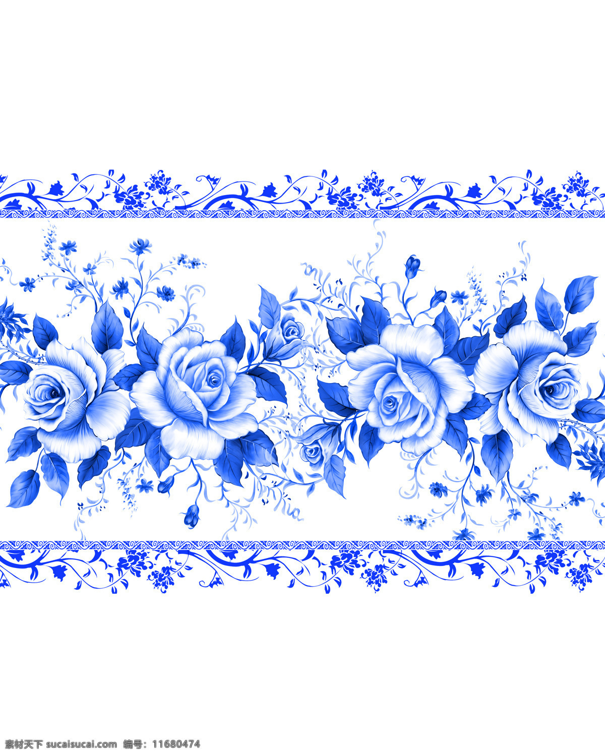 淡雅 蓝色 花朵 室内 移门 创意 画 移门画 效果图