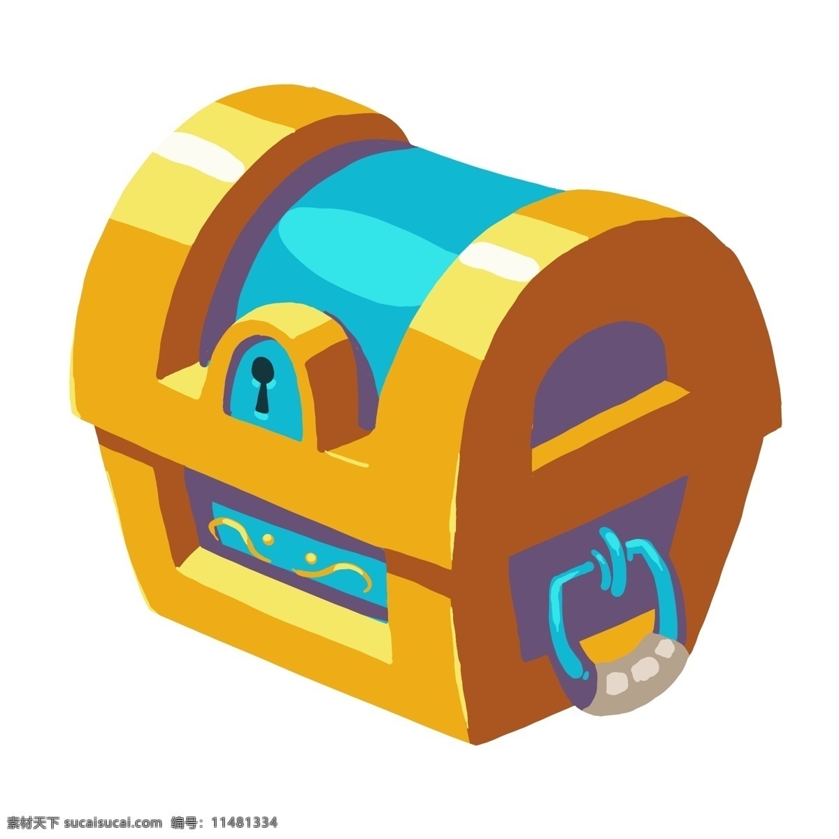 蓝 黄色 宝 箱 图案 插图 大气的宝箱 简约的宝箱 创意 设计宝箱 诱人的宝箱 金融宝箱 时尚宝箱