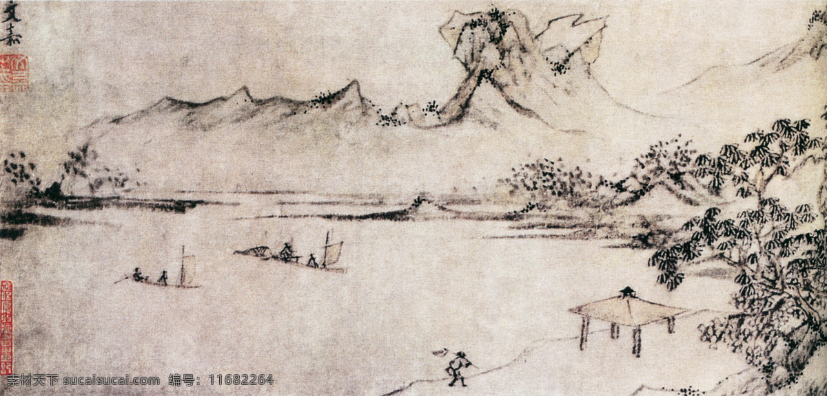 山水图 山水画 国画 水墨画 水墨山水画 工笔山水画 写意山水画 中国山水画 山水国画 山水风景 风景画 仿古画 古画 文化艺术 绘画书法