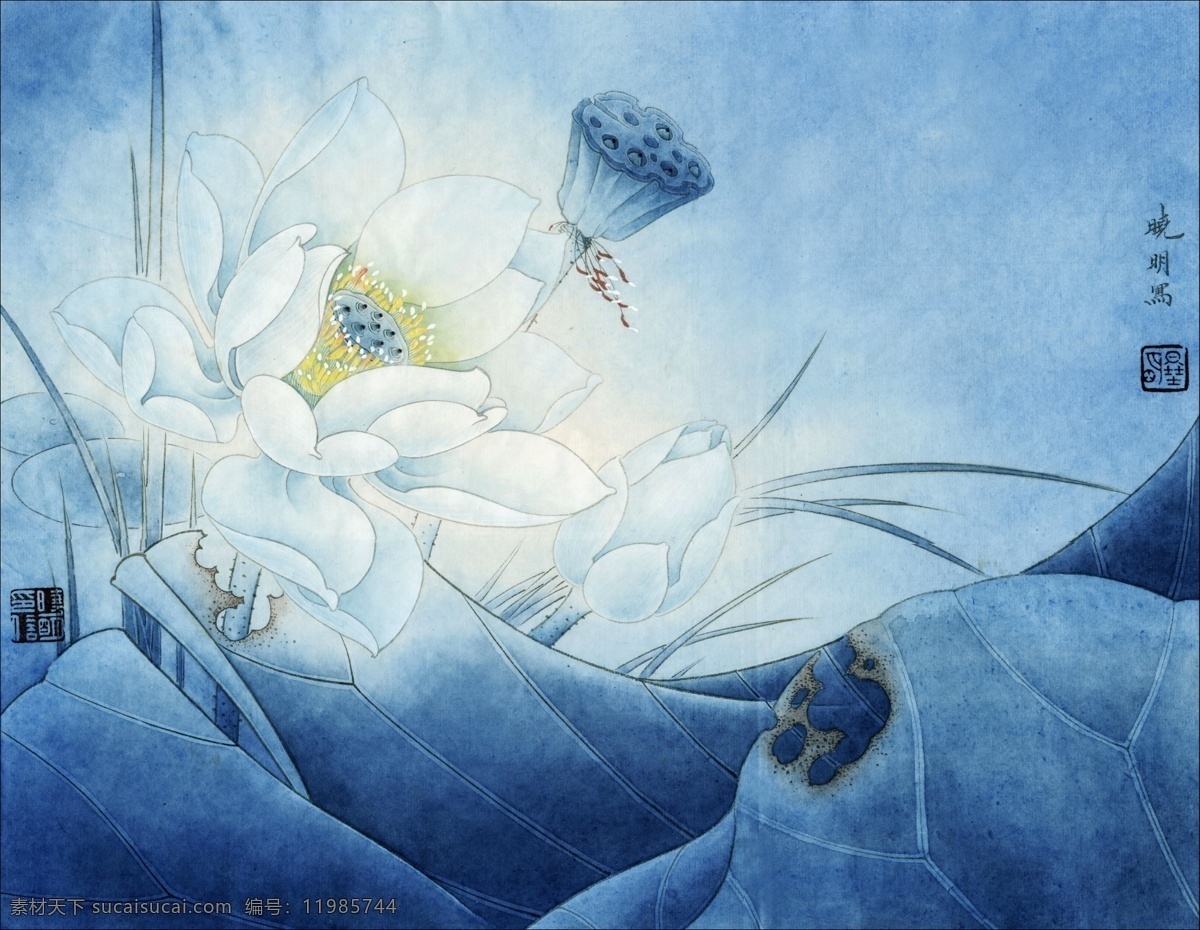 中式 古典 花鸟 工笔画 中国风绘画 精美绘画 植物花鸟 装饰画 古典画 牡丹花朵 绿叶 繁花 文化艺术 美术绘画