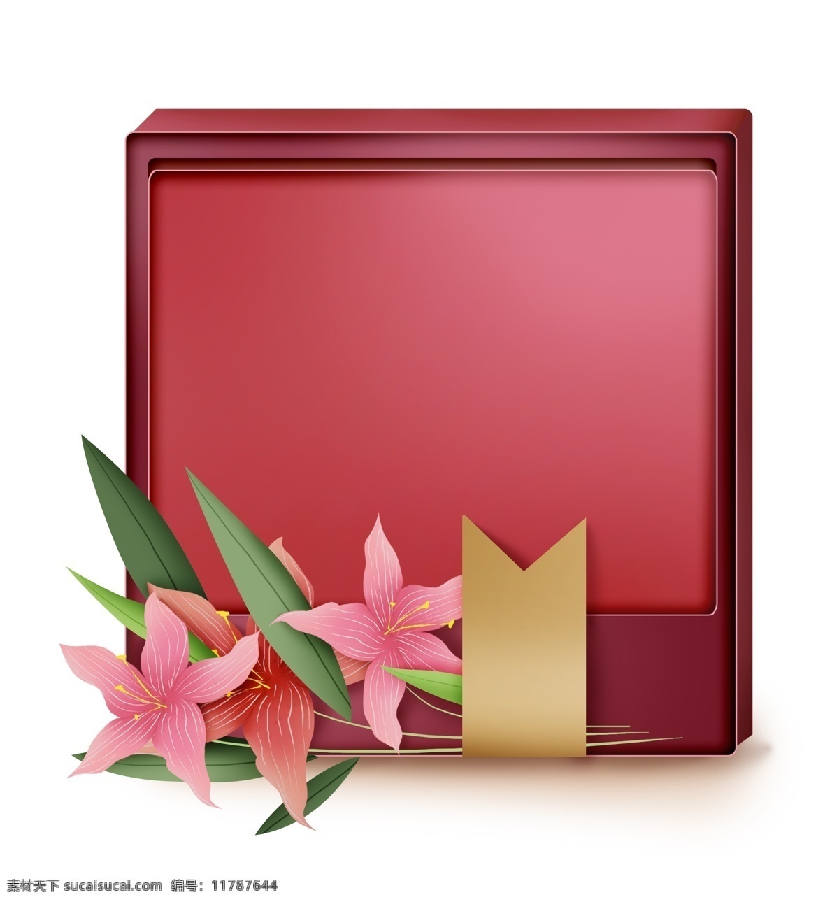 粉色 百合花 立体 文本 框 亲 节 花朵 提示 标题 情人节 红色 文字 花卉文本框 情人节文字框