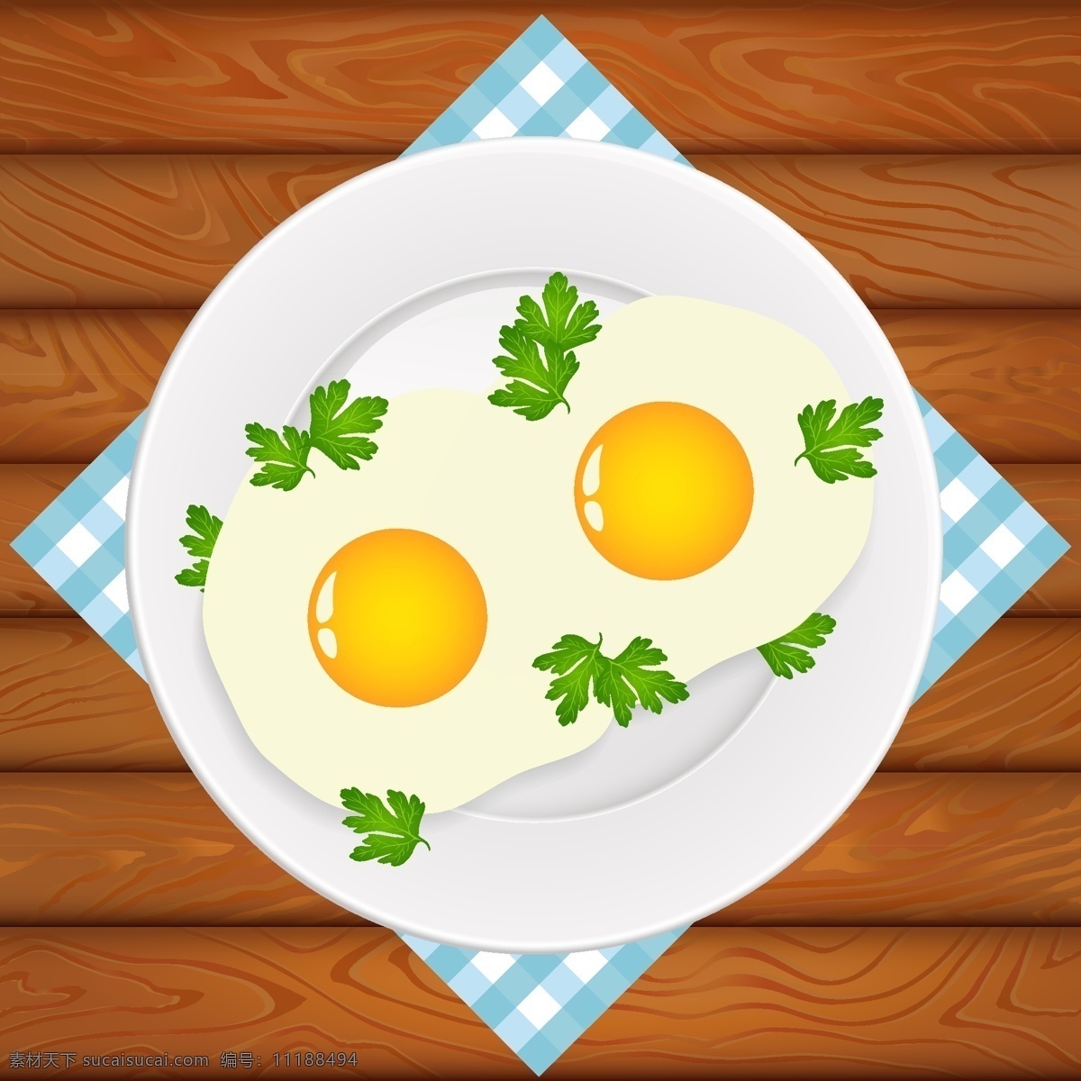 美味 营养 煎 鸡蛋 餐布 煎鸡蛋 静物 盘子 早餐