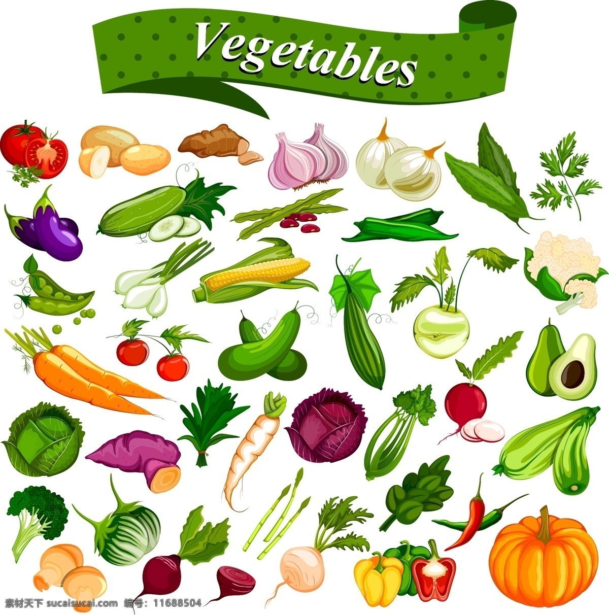 新鲜的蔬菜 插画 新鲜 蔬菜 西红柿 茄子 玉米 南瓜 胡萝卜 卷心菜
