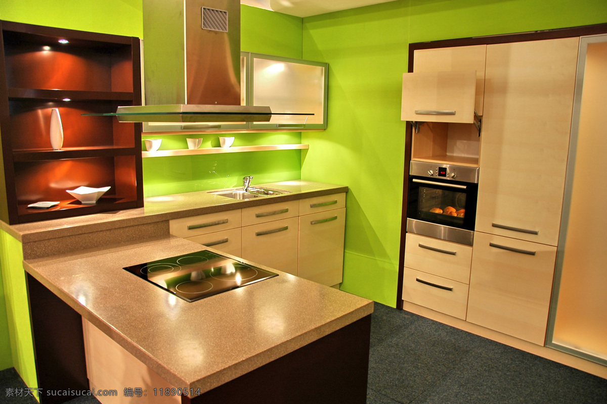 厨房 厨房设计 厨房摄影 室内设计 室内效果图 装修装饰 环境家居