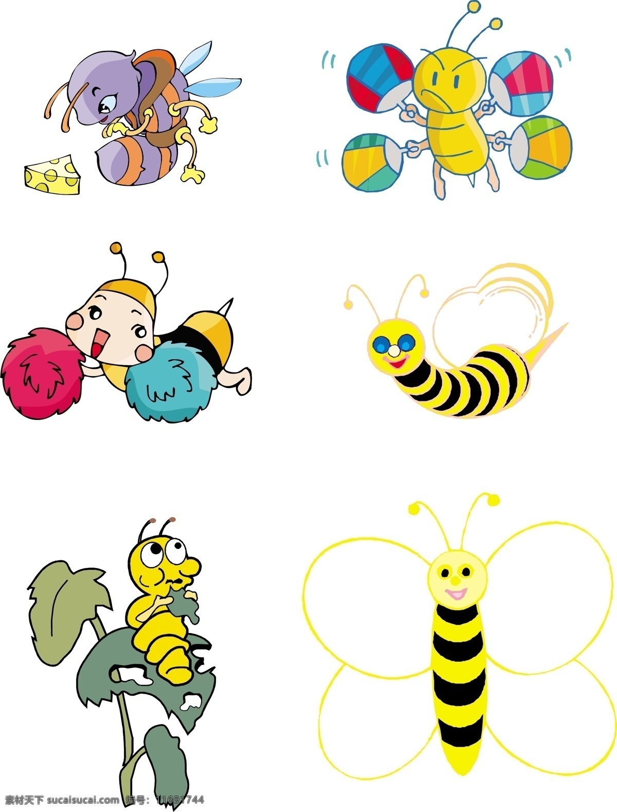 卡通蜜蜂 请 可爱 的卡 通 小 蜜蜂 加分 生物世界 昆虫 矢量图库