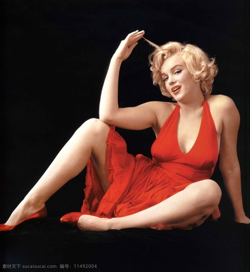 美艳巨星 玛丽莲 梦露 marilyn monroe 艳星 金发女郎 美女 影星 巨星 红裙子 明星偶像 人物图库