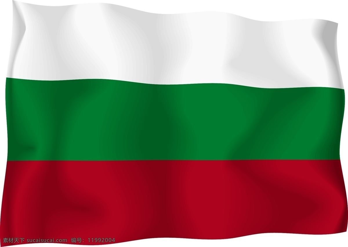 保加利亚 国旗 矢量 向量 白色